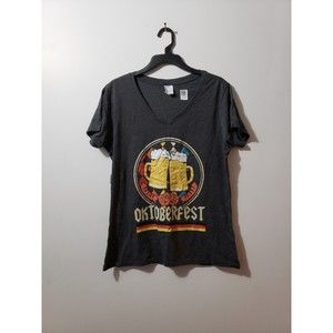 Port & Company Women's Oktoberfest Beer Fest Logo T-Shirt Size L Large